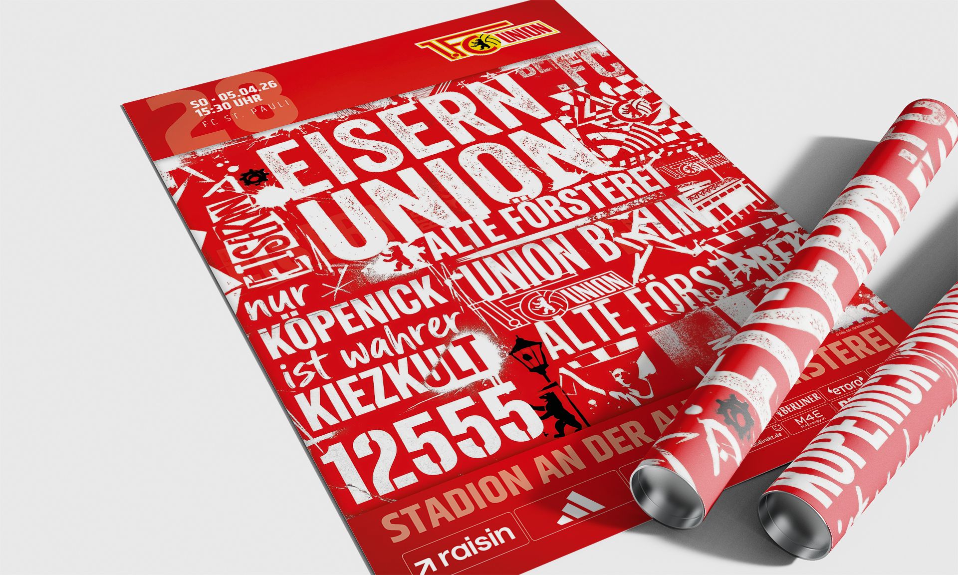 Das Plakat zum Spiel am Sonntag