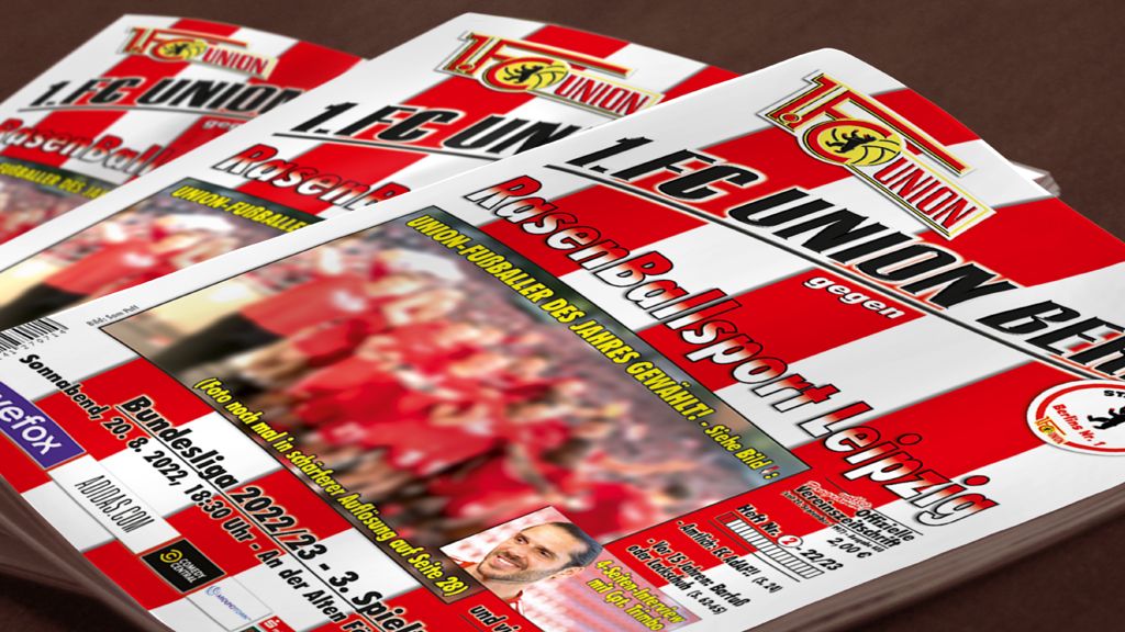 Das Bild zeigt mehrere Fußballspielpläne des 1. FC Union Berlin gegen RasenBallsport Leipzig.