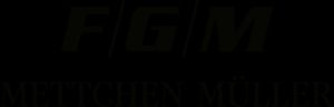 Logo von F&M Küchen Müller in schwarz-weißer Schrift.