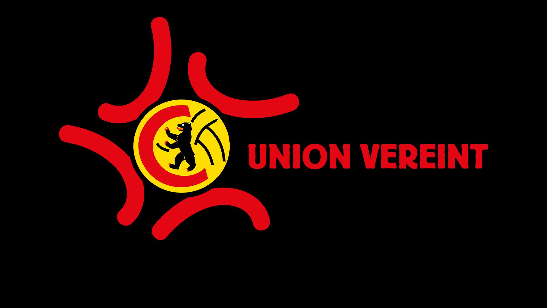Das Bild zeigt eine stilisierte Darstellung der Flagge mit einem Bären und dynamischen, bunten Streifen in Rot, Gelb und Schwarz.