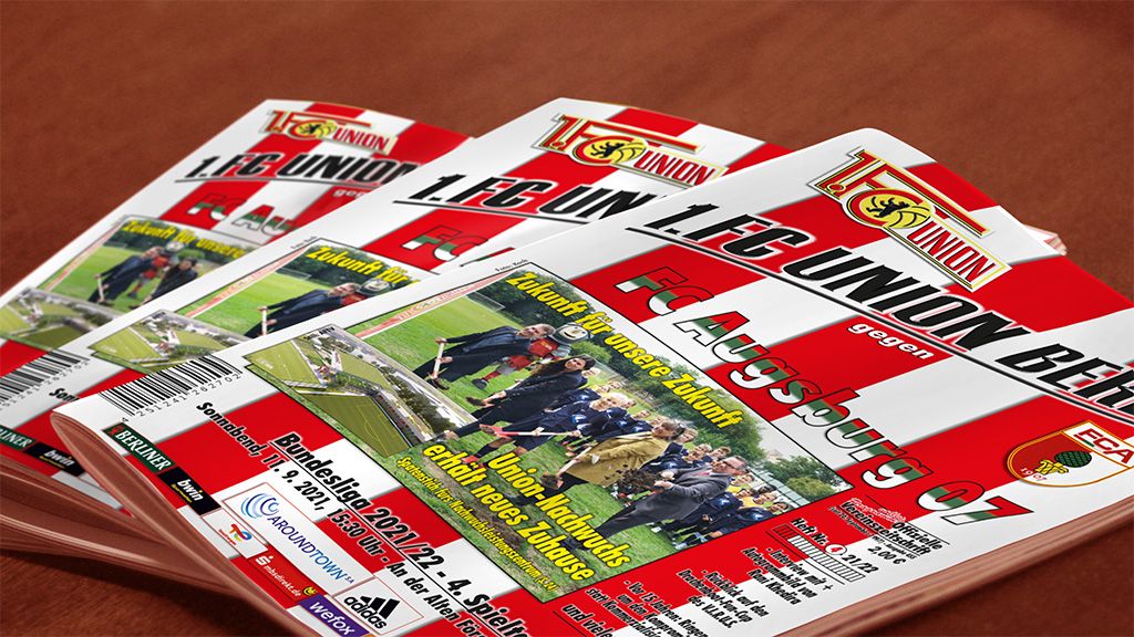 Tickethefte für ein Fußballspiel zwischen 1. FC Union Berlin und FC Augsburg, datiert auf den 14. Januar 2012.