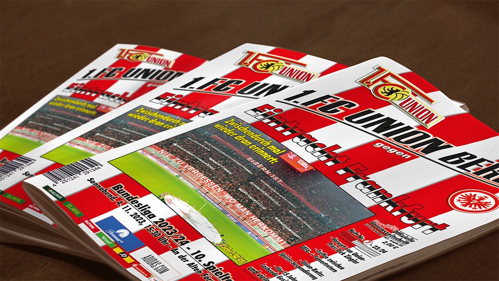 Drei Fußballspiel-Tickets des 1. FC Union Berlin gegen Eintracht Frankfurt auf einem Tisch.